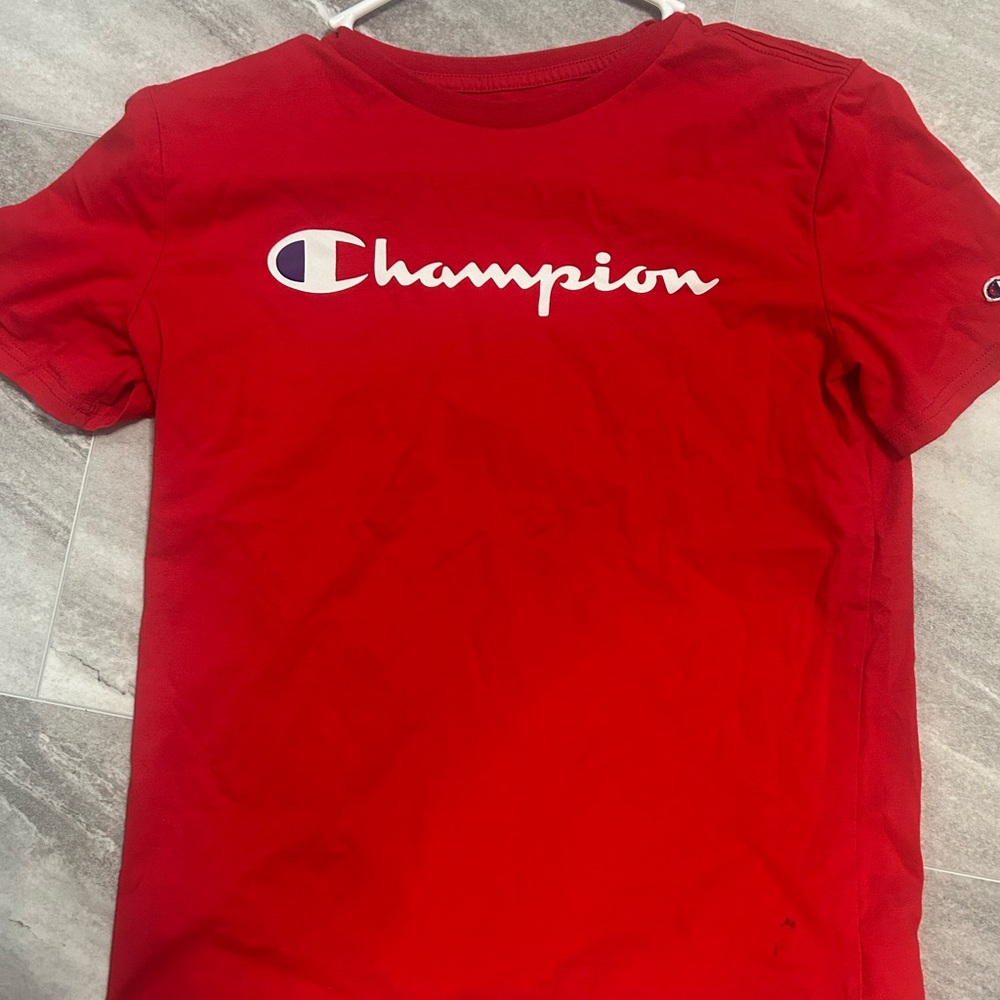 Champion Kids Red Short Sleeve Tee